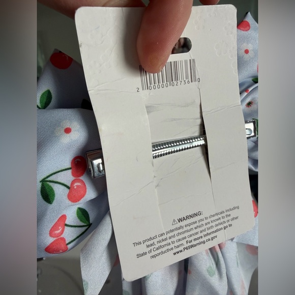 Cherry Print Hair Bow - Picture 5 of 6